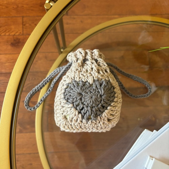 Handmade Crochet “Granny Square” Drawstring Bag (💸 Bundle Crochet to Save!) - Picture 5 of 8